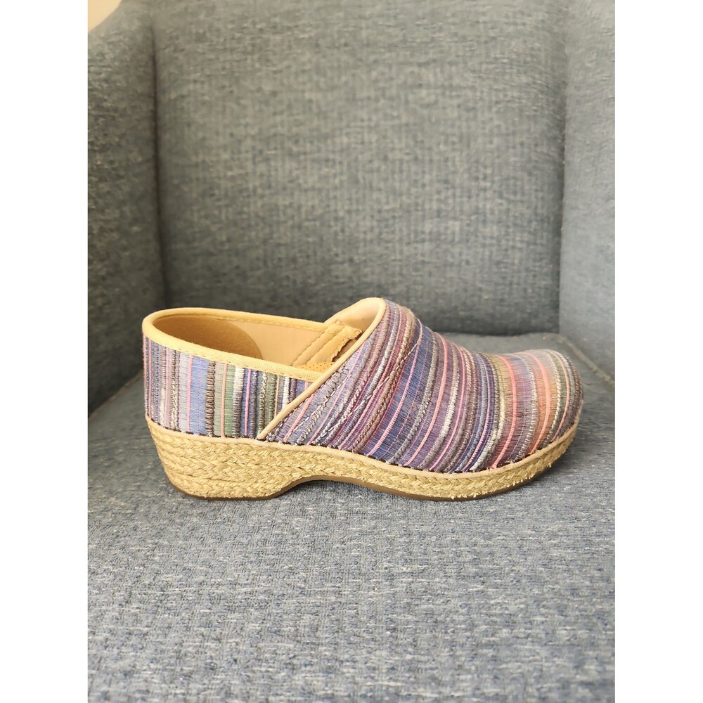 Dansko Jute Pro Fabric Striped Slip-on Clog Shoes Size 37 US 6.5 - Picture 7 of 7